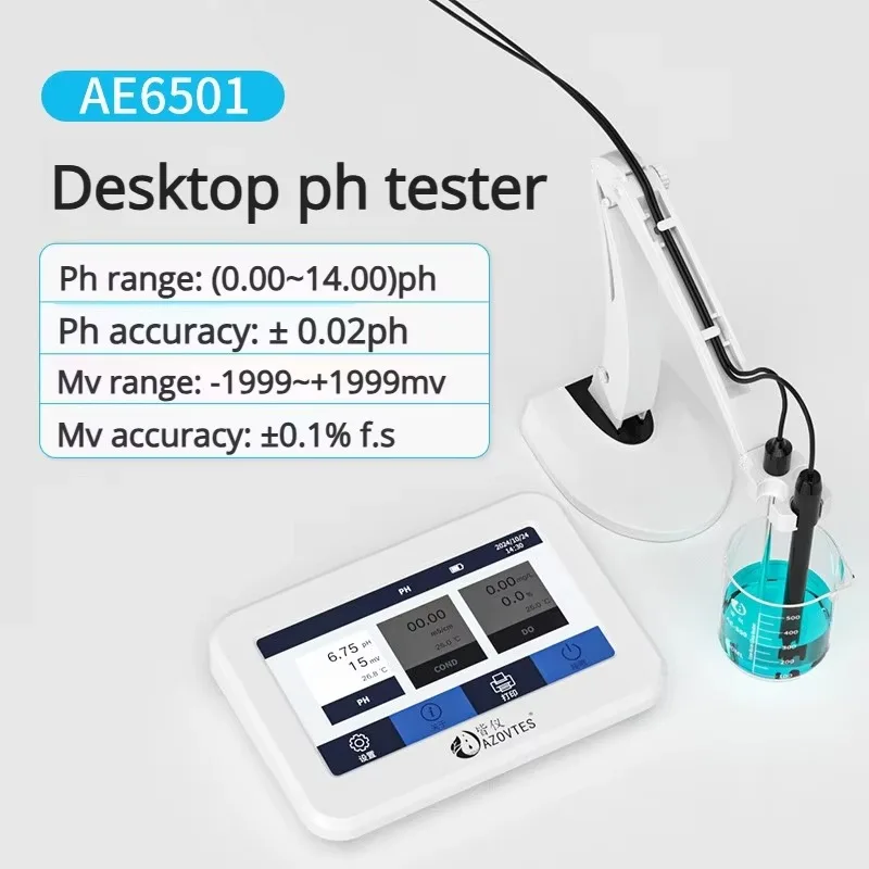 AE6501 High Precision Acid & Alkali pH Tester, Industrial & Laboratory Water Quality Meter, Digital pH Meter
AE6501 High Precision Acid & Alkali pH Tester, Industrial & Laboratory Water Quality Meter, Digital pH Meter
