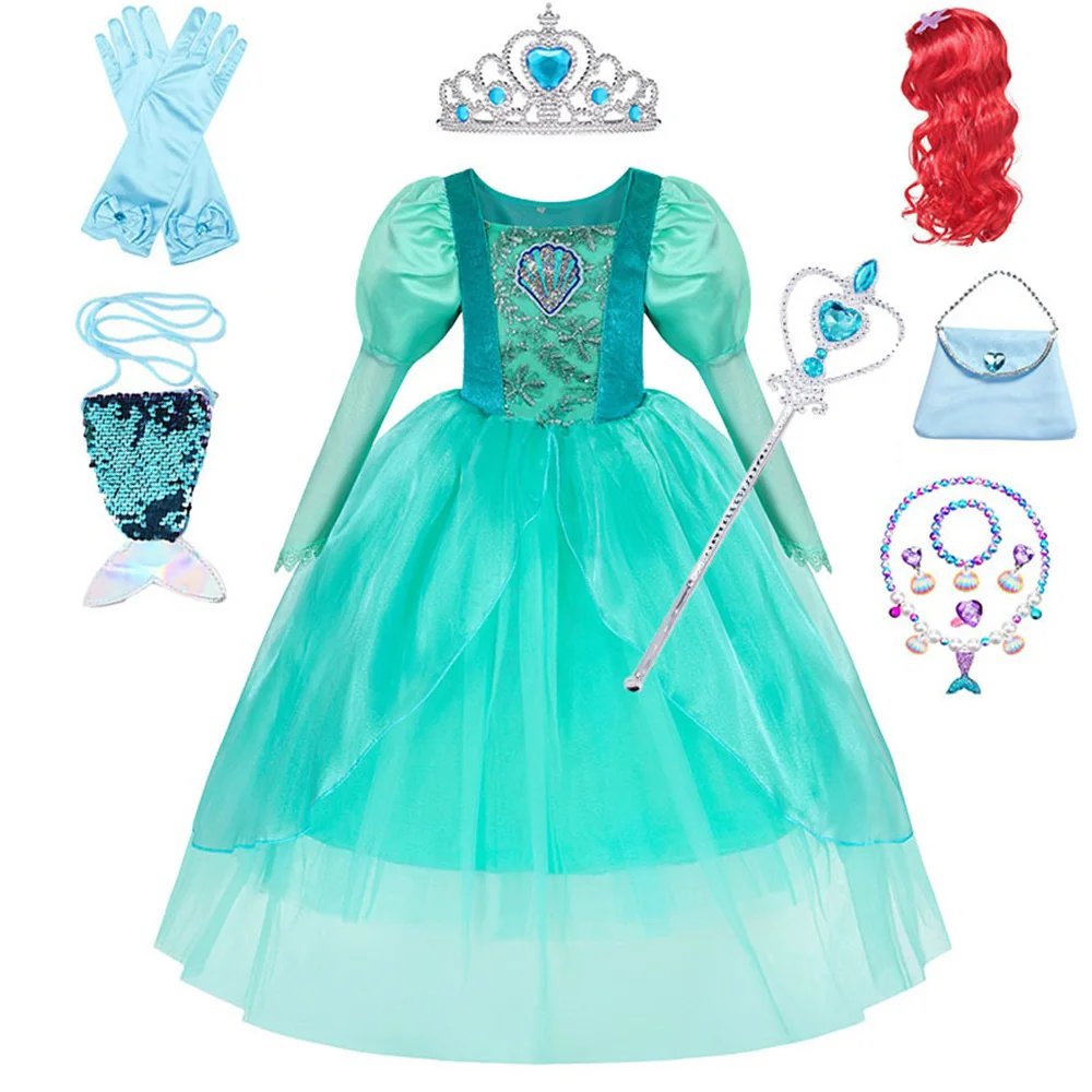 2025 New Little Mermaid Dress for Girl Sequin Fishtail Skirt Mesh Puffy Long Sleeve Princess Skirt Halloween Cosplay Costumes
2025 New Little Mermaid Dress for Girl Sequin Fishtail Skirt Mesh Puffy Long Sleeve Princess Skirt Halloween Cosplay Costumes