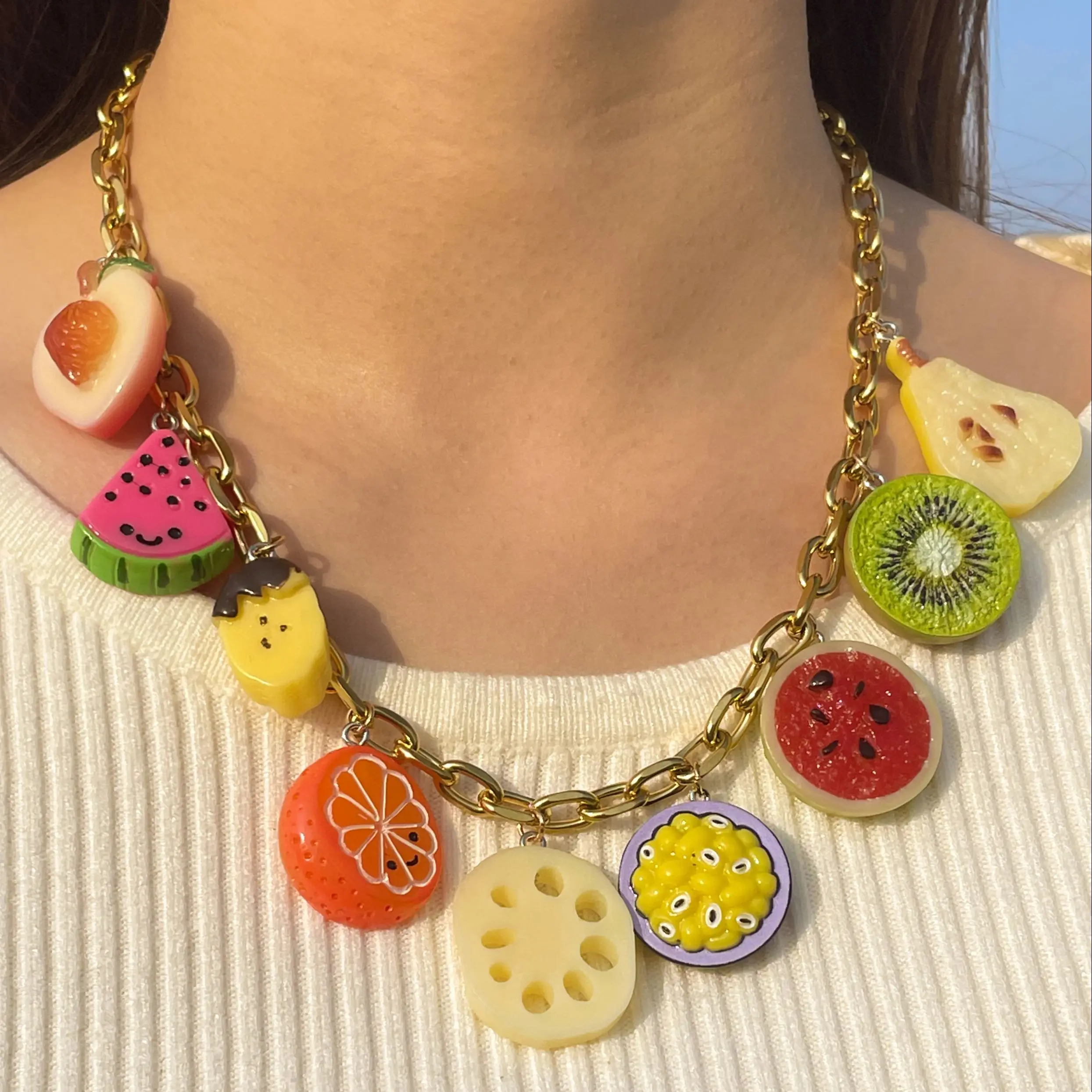 1 Pc Fashion Classic Fruit Sweet Fresh Gold Color Titanium Steel Necklace Women Party Daily Gift Jewelry
1 Pc Fashion Classic Fruit Sweet Fresh Gold Color Titanium Steel Necklace Women Party Daily Gift Jewelry