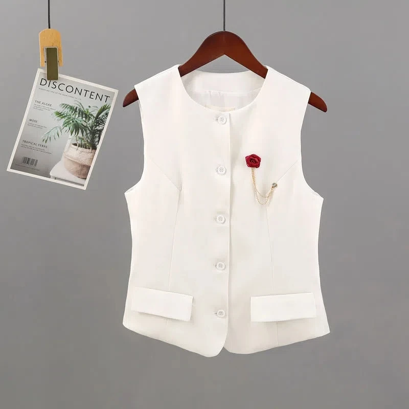 Women's Suit Vest White Spring Autumn Single Breasted Tailored Collar Tank Top Steampunk Casual Vintage Wedding Business Vests
Women's Suit Vest White Spring Autumn Single Breasted Tailored Collar Tank Top Steampunk Casual Vintage Wedding Business Vests