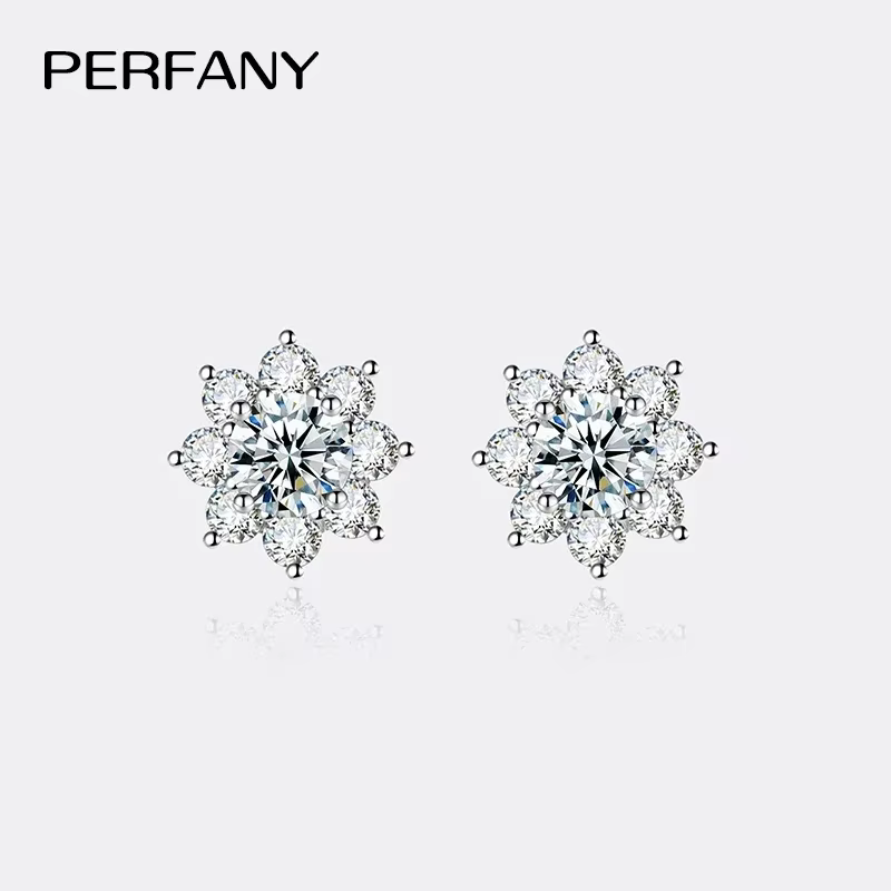 PERFANY 0.3-1CT Moissanite Earrings for Women S925 Pure Silver Snowflake Simulation Diamond Earrings Wedding High-end Jewelry
PERFANY 0.3-1CT Moissanite Earrings for Women S925 Pure Silver Snowflake Simulation Diamond Earrings Wedding High-end Jewelry