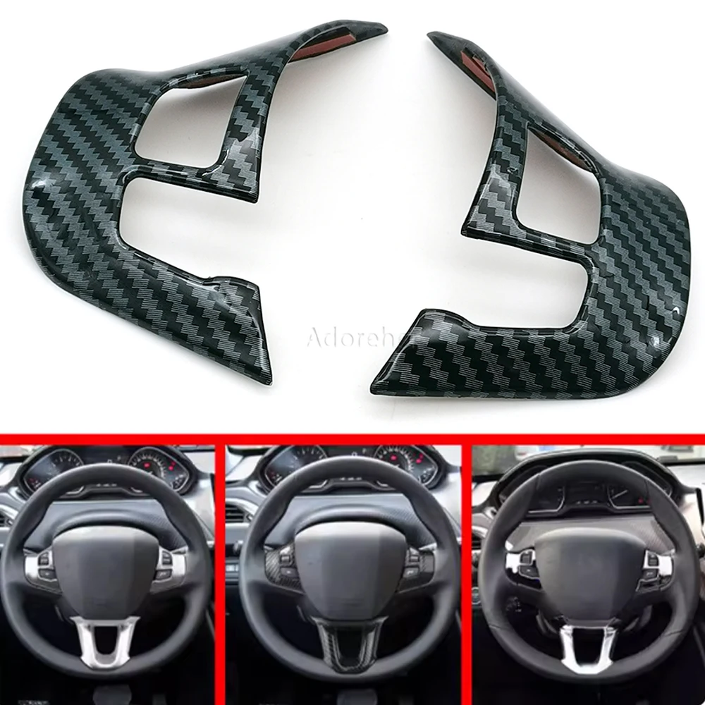 2PCS Car Carbon Fiber Steering Wheel Panel Carbon Fiber Decoration Cover Trim Sticker Fit for Peugeot 2008 208 308 2014-2018
2PCS Car Carbon Fiber Steering Wheel Panel Carbon Fiber Decoration Cover Trim Sticker Fit for Peugeot 2008 208 308 2014-2018