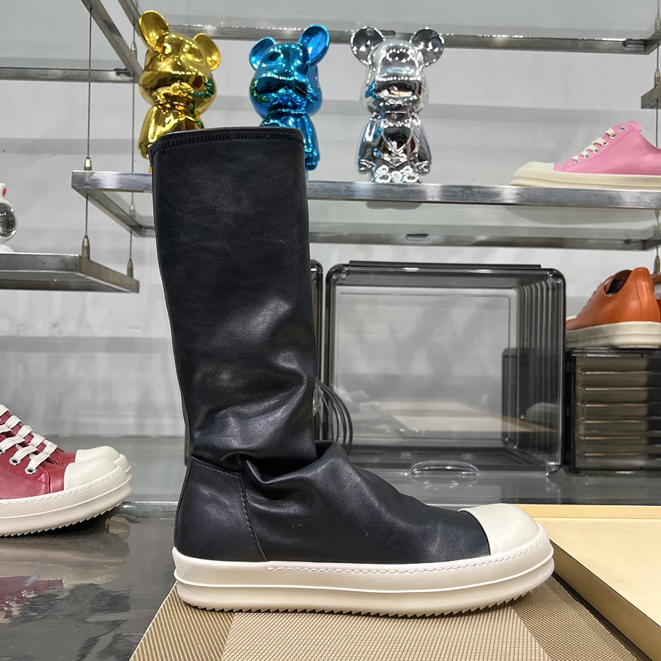 Men Mid Calf Slouchy Knee High Boots Women Platform Ro Thick Sole Leather Tall Boot Casual Streetwear Slip On Elastic Sock Shoes
Men Mid Calf Slouchy Knee High Boots Women Platform Ro Thick Sole Leather Tall Boot Casual Streetwear Slip On Elastic Sock Shoes