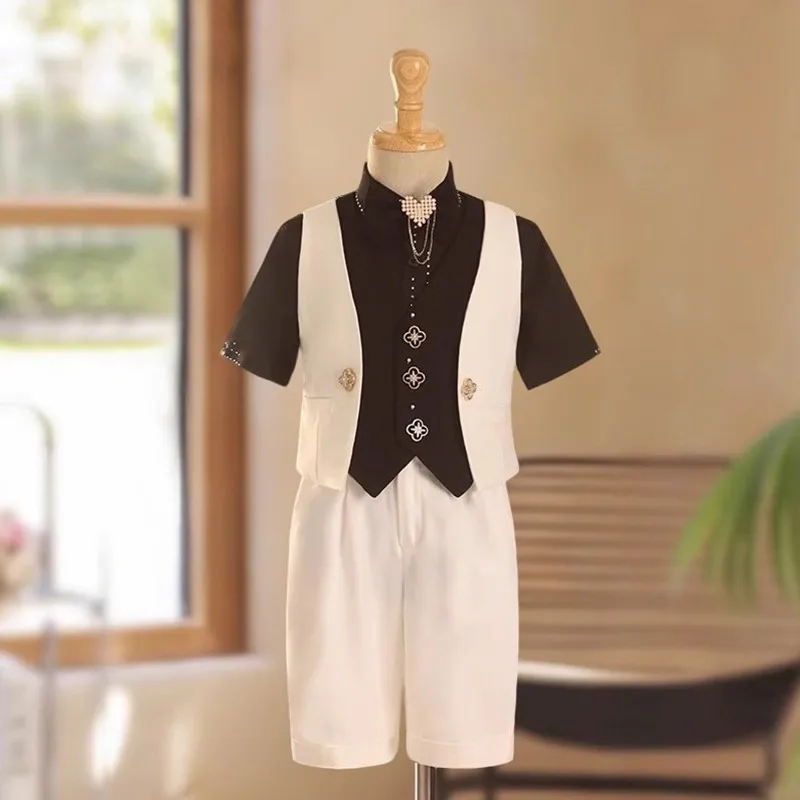 Children's Suit Set For Boys 2025 New Handsome Fashion Show Flower Girl Dress Host Piano Performance Blazer Summer A4616
Children's Suit Set For Boys 2025 New Handsome Fashion Show Flower Girl Dress Host Piano Performance Blazer Summer A4616