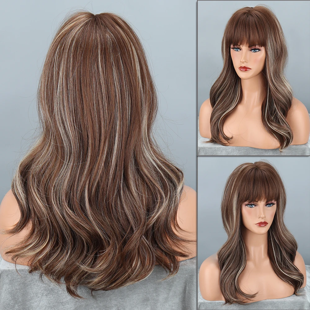 Brown-White Layering Synthetic Wigs With Bangs Wig Wave Wig Women Daily Wear Cosplay Heat-Resistant Fiber
Brown-White Layering Synthetic Wigs With Bangs Wig Wave Wig Women Daily Wear Cosplay Heat-Resistant Fiber