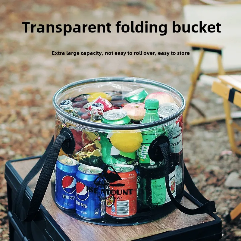Outdoor Round Transparent Bucket Folding Portable Camping Fishing Fruit Washing Basin Multi-purpose Storage
Outdoor Round Transparent Bucket Folding Portable Camping Fishing Fruit Washing Basin Multi-purpose Storage