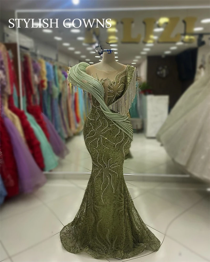 Green Tassel Dubai Evening Dresses Sequin O Neck Birthday Dress Luxury 2024 Bead Crystal Special Occasion Gown Customized
Green Tassel Dubai Evening Dresses Sequin O Neck Birthday Dress Luxury 2024 Bead Crystal Special Occasion Gown Customized