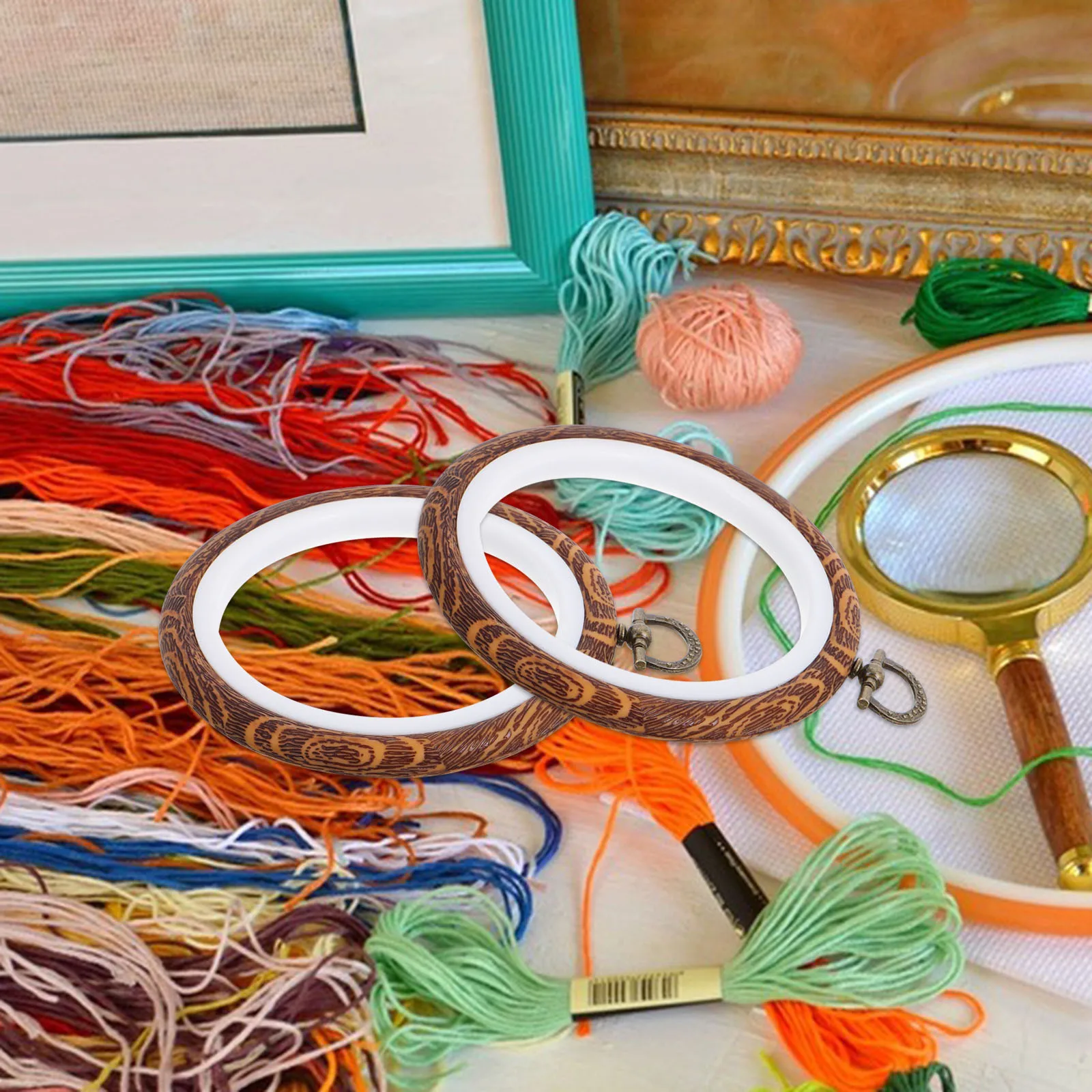 10pcs Embroidery Hoops 6 Inch Plastic Metal Frame Diy Cross Stitch Craft Display Portable Round Needlework Holder Sturdy Sewing
10pcs Embroidery Hoops 6 Inch Plastic Metal Frame Diy Cross Stitch Craft Display Portable Round Needlework Holder Sturdy Sewing