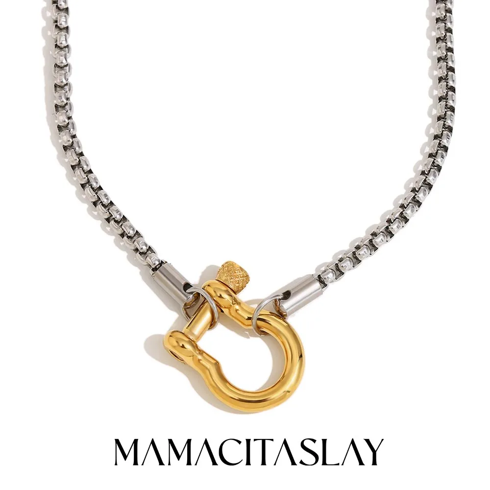 MamacitaSlay Unique Cool 316L Stainless Steel Double Color Necklace Party Waterproof Neck Jewelry For Women's DIY Accessories
MamacitaSlay Unique Cool 316L Stainless Steel Double Color Necklace Party Waterproof Neck Jewelry For Women's DIY Accessories