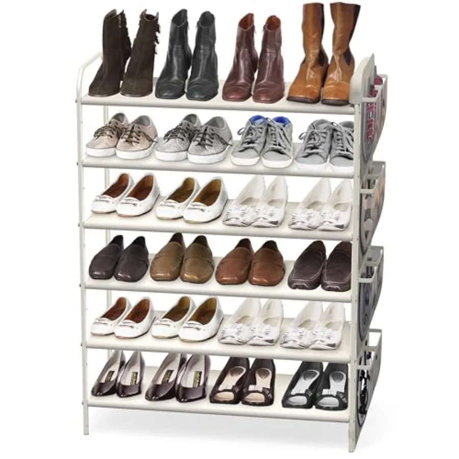 6-Tier Shoe Rack Storage Organizer w/Side Hanging Bag
6-Tier Shoe Rack Storage Organizer w/Side Hanging Bag
