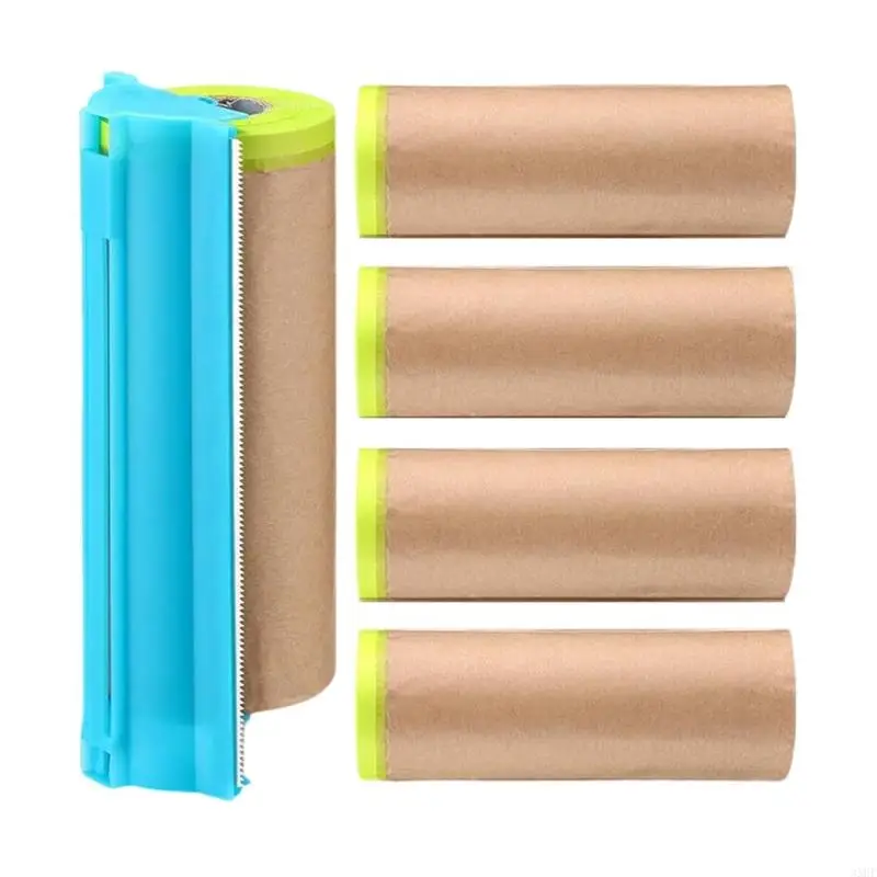 4 Rolls 18" x 80 Feet Pre Taped Masking Paper with Cutting Tool Adhesive Paper for Car Painting Home Renovation Projects
4 Rolls 18" x 80 Feet Pre Taped Masking Paper with Cutting Tool Adhesive Paper for Car Painting Home Renovation Projects