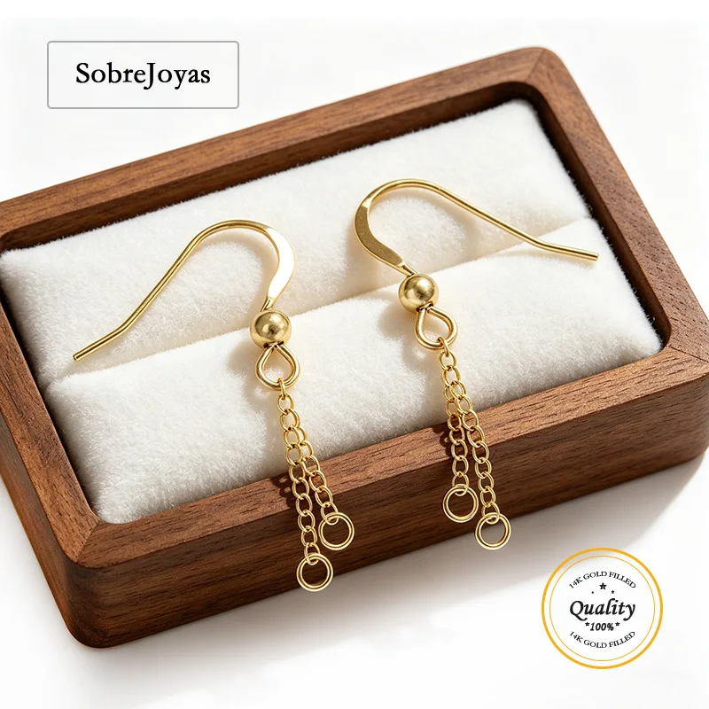 14K Gold Filled Ear Wire with Cable Chain Tassel Earring Component DIY Earring Making Wire Gold Filled Ear Wire
14K Gold Filled Ear Wire with Cable Chain Tassel Earring Component DIY Earring Making Wire Gold Filled Ear Wire