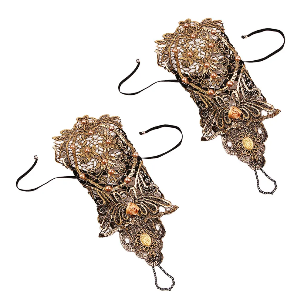 2Pcs Pearl Embellished Renaissance Lace Wristband Fingerless Gloves Vintage Festival Steampunk Costume Accessories Elegant Arm
2Pcs Pearl Embellished Renaissance Lace Wristband Fingerless Gloves Vintage Festival Steampunk Costume Accessories Elegant Arm