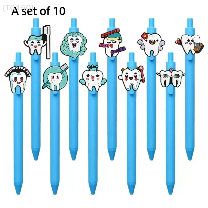 【TG150】10Pcs Blue Retractable Dentist Teeth Theme Gel Pens - Smile Series Soft Ballpoint Student Stationery【WT】
【TG150】10Pcs Blue Retractable Dentist Teeth Theme Gel Pens - Smile Series Soft Ballpoint Student Stationery【WT】