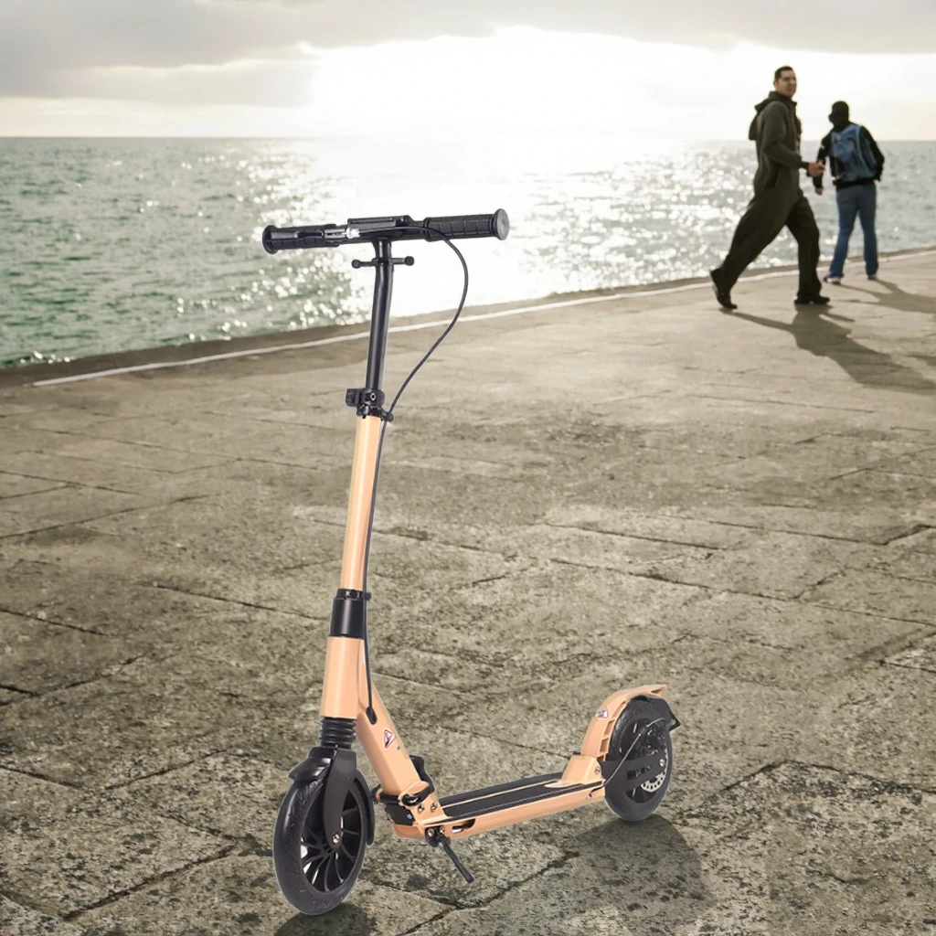 Unisex Aluminum Frame Foldable Kick Scooter Double Brake Portable Big Wheel Teen Outdoor Adjustable Height City Scooter
Unisex Aluminum Frame Foldable Kick Scooter Double Brake Portable Big Wheel Teen Outdoor Adjustable Height City Scooter