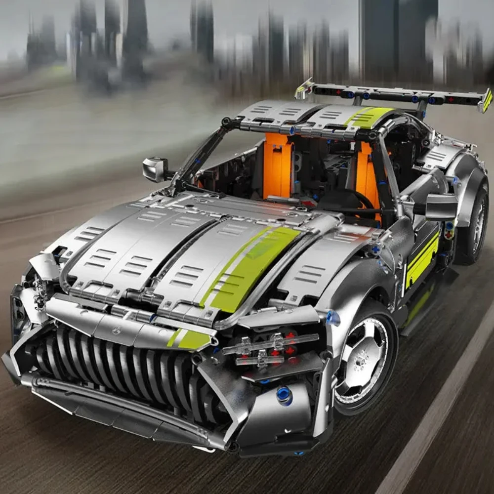 Silver Gray Technical MOC Refitted Remote Control Racing Sport Car Model Building Blocks Furious Vehicle Bricks ToyGift for Boys
Silver Gray Technical MOC Refitted Remote Control Racing Sport Car Model Building Blocks Furious Vehicle Bricks ToyGift for Boys