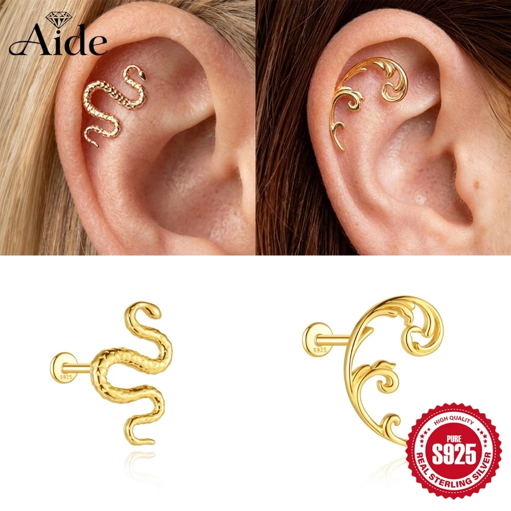 AIDE 925 Sterling Silver Smooth Gothic Wave/Serpentine Internal Thread Piercing for Women Party Daily Fine Jewelry
AIDE 925 Sterling Silver Smooth Gothic Wave/Serpentine Internal Thread Piercing for Women Party Daily Fine Jewelry