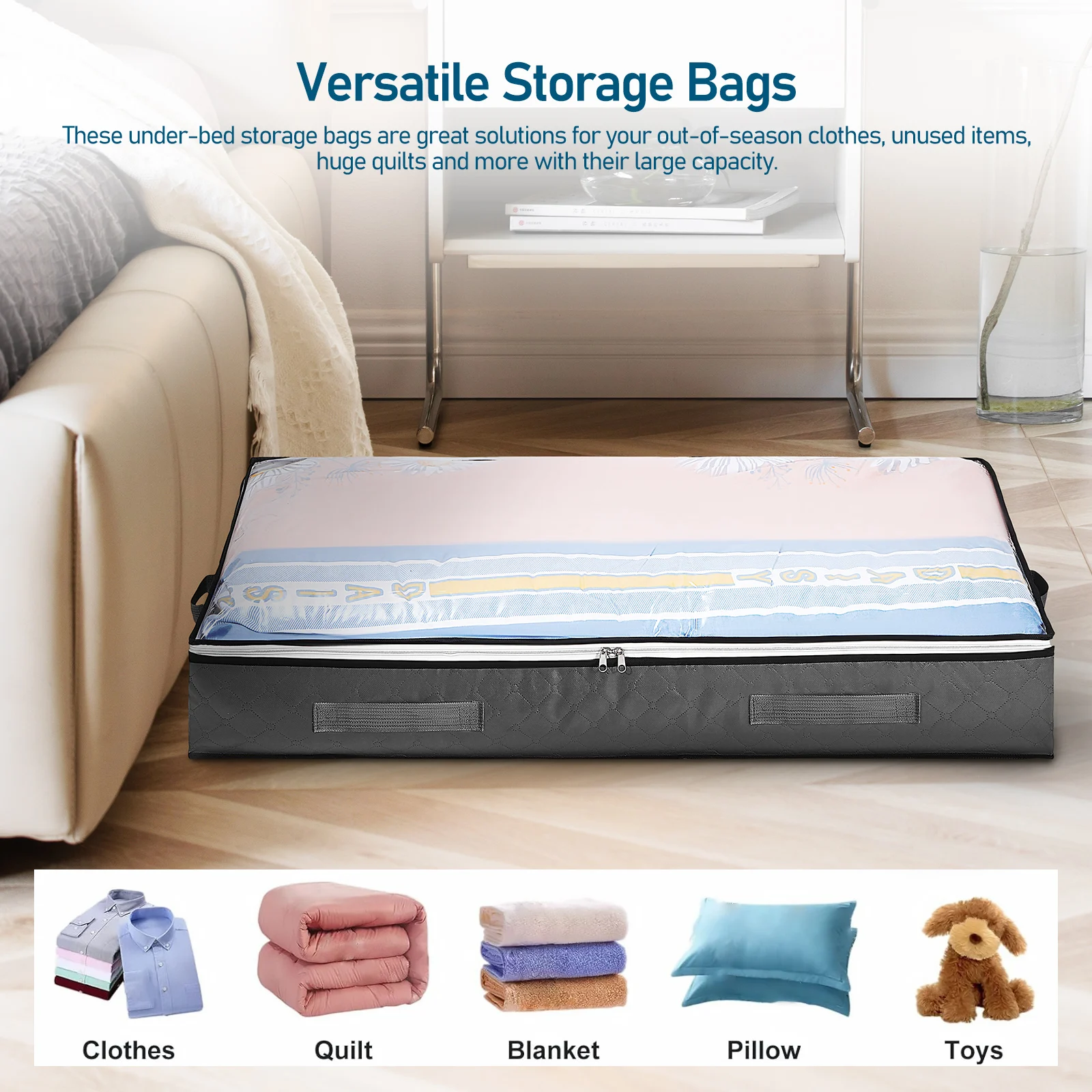4pcs Under Bed Bags Foldable Clothes Storage Containers Non-Woven Fabric Clear Window Bedding Storage Organizer For
4pcs Under Bed Bags Foldable Clothes Storage Containers Non-Woven Fabric Clear Window Bedding Storage Organizer For