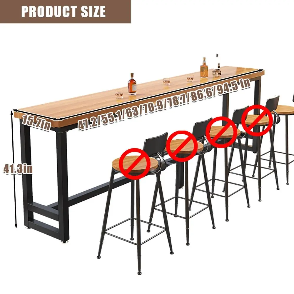Bar Table, Long Bar Height Dining Table,Narrow High Pub Table,2 Thick Solid Wood Top for Kitchen,Coffee Shop, Breakroom,Sma -HOT
Bar Table, Long Bar Height Dining Table,Narrow High Pub Table,2 Thick Solid Wood Top for Kitchen,Coffee Shop, Breakroom,Sma -HOT