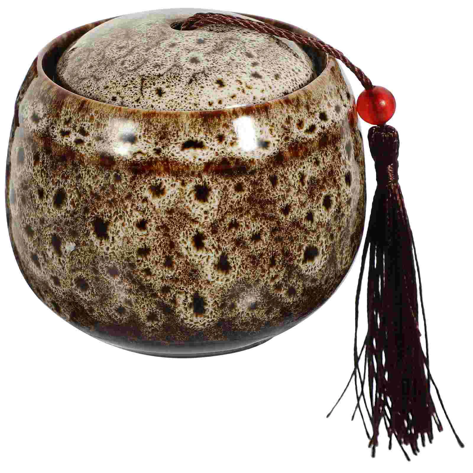 Tea Pottery Ceramic with Lid Portable Storage Jar Jars Seal Coffee Candy Ceramics Small
Tea Pottery Ceramic with Lid Portable Storage Jar Jars Seal Coffee Candy Ceramics Small