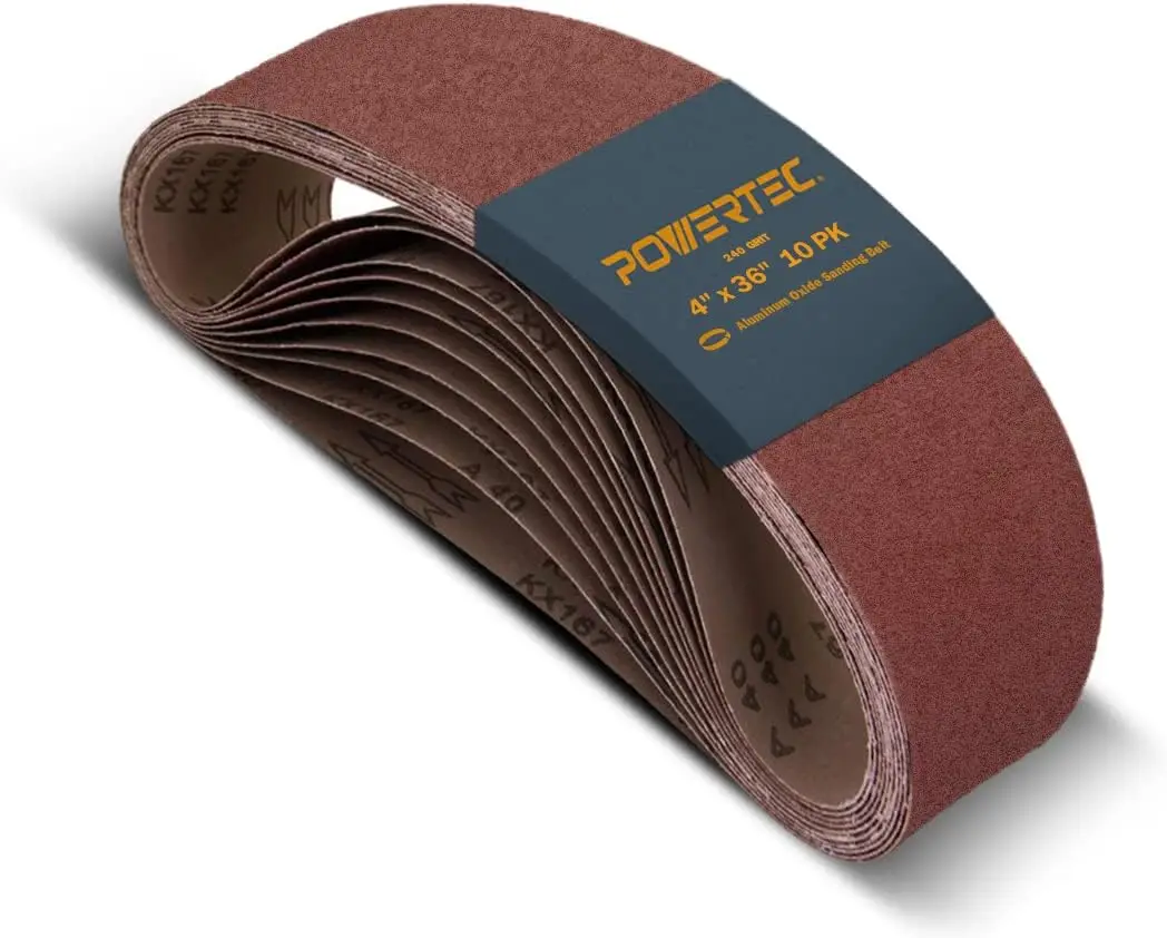 4x36 Sanding Belts 240 Grit 10 Pack for Belt and Disc Sander, Aluminum Oxide Sandpaper for Woodworking Metalworking Paint Rust
4x36 Sanding Belts 240 Grit 10 Pack for Belt and Disc Sander, Aluminum Oxide Sandpaper for Woodworking Metalworking Paint Rust