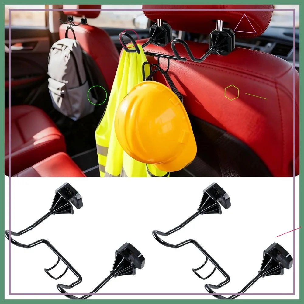 2 PCS Heavy Duty Triple Hook Hard Hat Holder for Truck Seat, Helmet Safety Vest Bag Caps Hanger for Car SUV
2 PCS Heavy Duty Triple Hook Hard Hat Holder for Truck Seat, Helmet Safety Vest Bag Caps Hanger for Car SUV