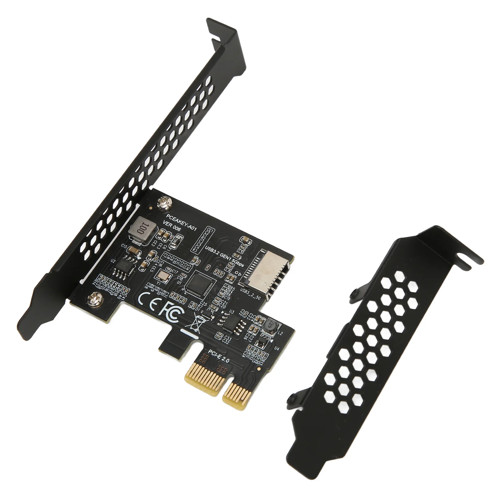 PCIE to USB 3.2 Expansion Card Black 5Gbps High Speed PCIE X1 to USB3.2 Gen1 TYPE E 20PIN Expansion Card For Desktop Front TypeC
PCIE to USB 3.2 Expansion Card Black 5Gbps High Speed PCIE X1 to USB3.2 Gen1 TYPE E 20PIN Expansion Card For Desktop Front TypeC