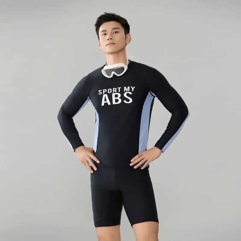 Split Swimsuit Men'S Long Sleeved Top Five Piece Swimwear Beach Pants Sun Protection Men'S Set Swimming Full suit
Split Swimsuit Men'S Long Sleeved Top Five Piece Swimwear Beach Pants Sun Protection Men'S Set Swimming Full suit