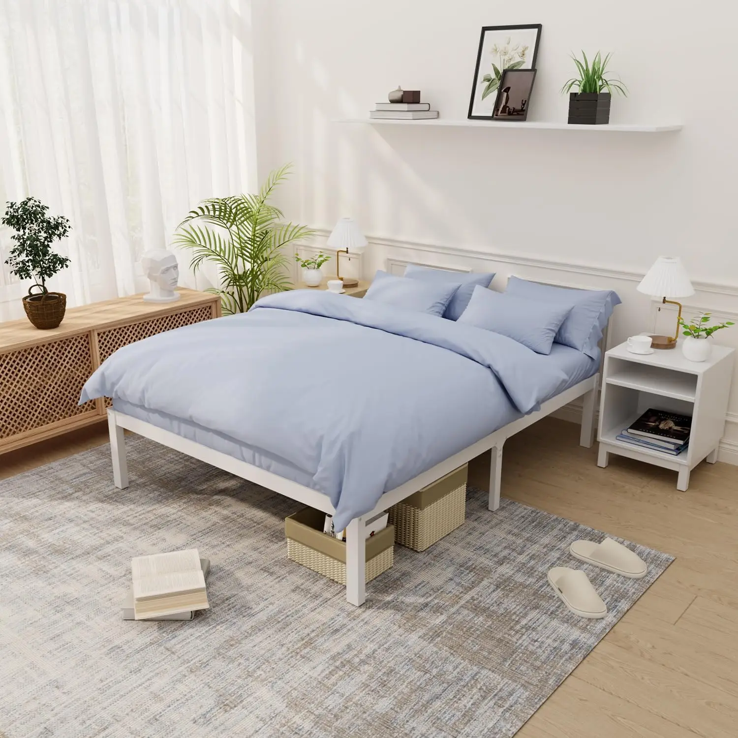 Bamboo Bed Frame Queen Size Wood Platform Bed Frame Solid Stable With Non-Slip Slats Support Tall Bed No Box Spring Needed
Bamboo Bed Frame Queen Size Wood Platform Bed Frame Solid Stable With Non-Slip Slats Support Tall Bed No Box Spring Needed