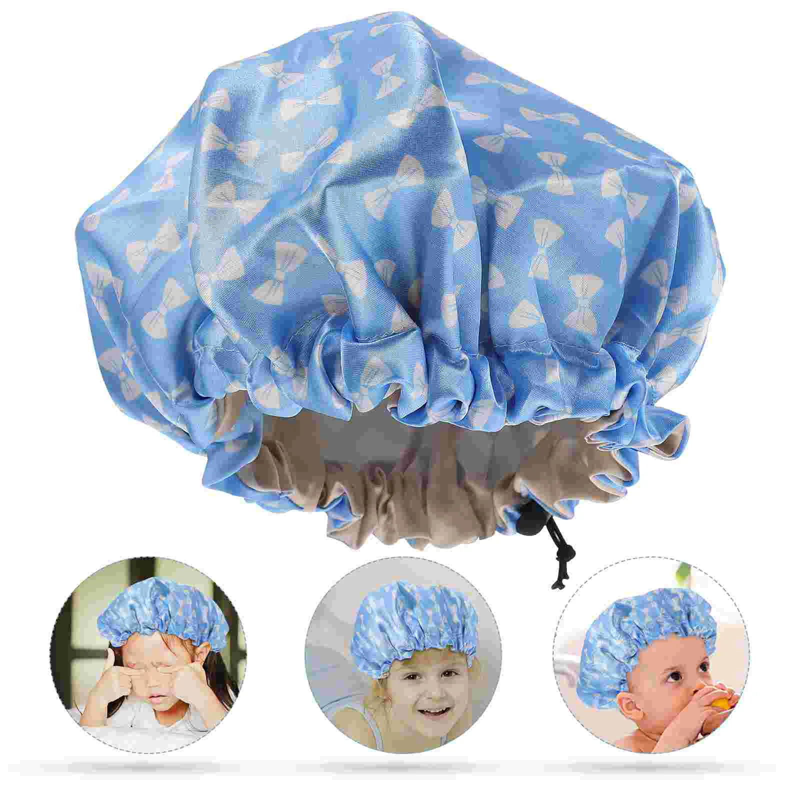 Kid Double Layer Satin Shower Cap Silk Sleep Bonnets for Women Children Bath Hat Blue 100% Polyester Toddler Hats
Kid Double Layer Satin Shower Cap Silk Sleep Bonnets for Women Children Bath Hat Blue 100% Polyester Toddler Hats