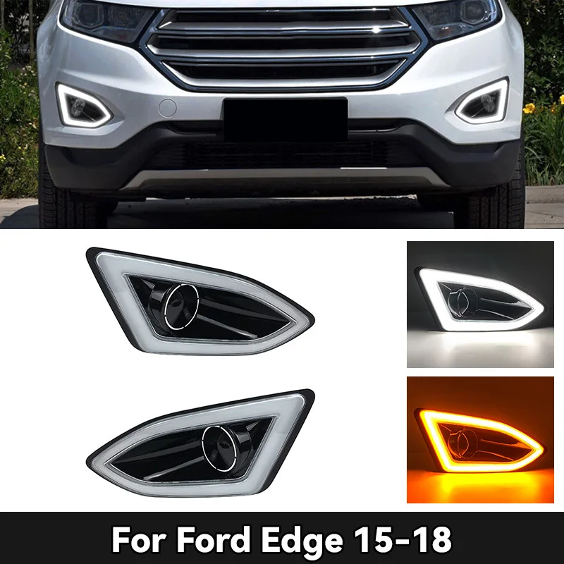 Светодиодные дневные ходовые огни (DRL) с желтыми указателями поворота для Ford Edge 2015-2018 гг. — модифицированное обновление
Светодиодные дневные ходовые огни (DRL) с желтыми указателями поворота для Ford Edge 2015-2018 гг. — модифицированное обновление