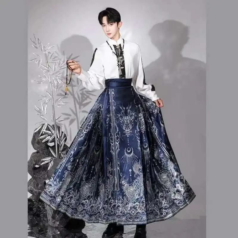 Новый китайский стиль Hanfu для мужчин и женщин, традиционный костюм Кирин для наступления горов и рек, винтажный костюм с темным узором, золотая тканая одежда
Новый китайский стиль Hanfu для мужчин и женщин, традиционный костюм Кирин для наступления горов и рек, винтажный костюм с темным узором, золотая тканая одежда