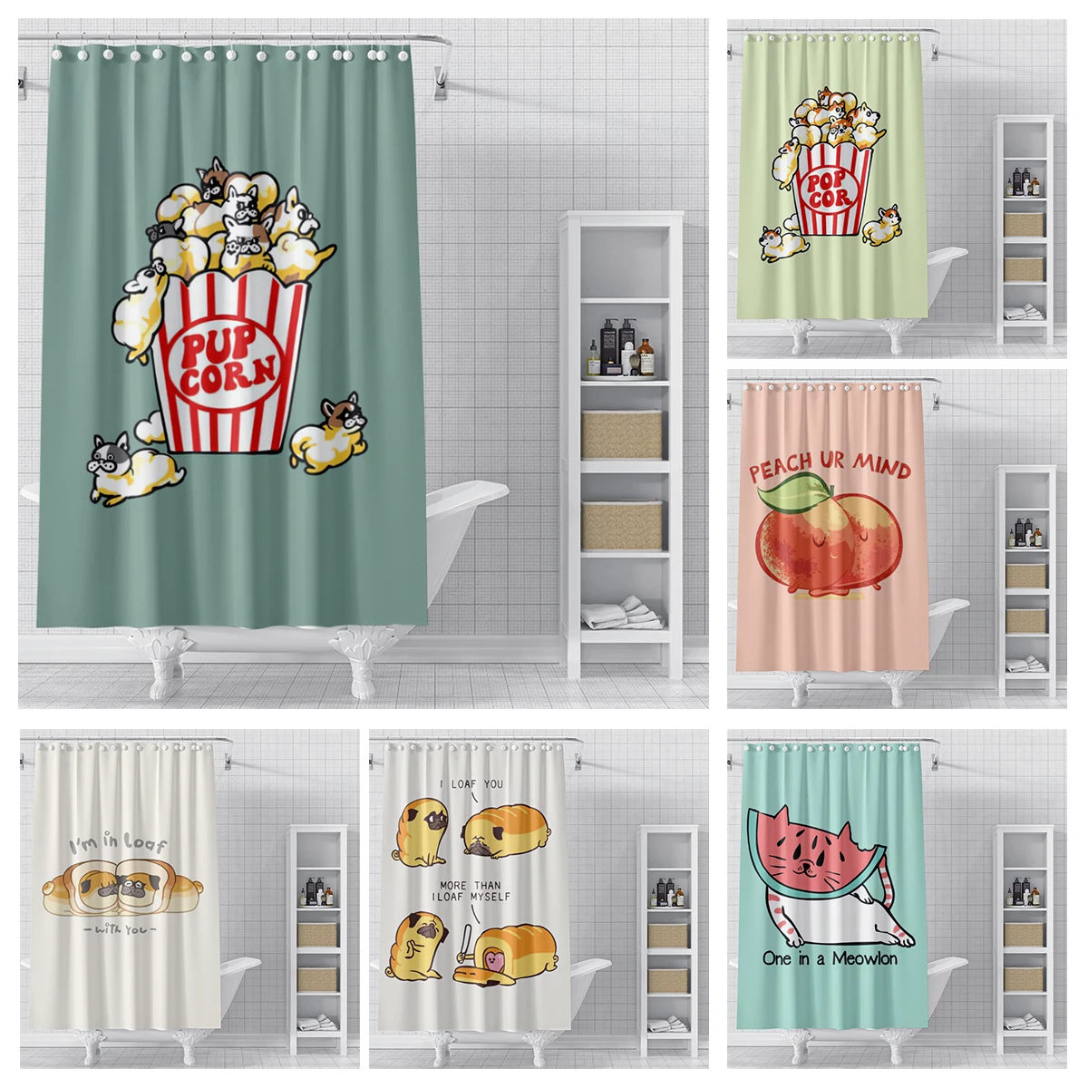 Home shower curtains for bathroom waterproof fabric Modern Nordic style bathroom curtain 180x200 240x180 cute dog funny kawaii
Home shower curtains for bathroom waterproof fabric Modern Nordic style bathroom curtain 180x200 240x180 cute dog funny kawaii
