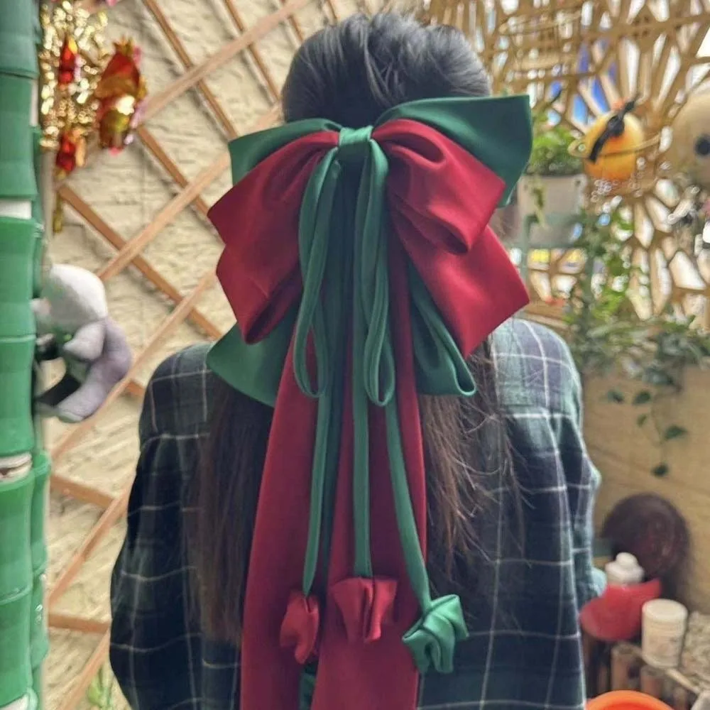 Alloy Oversized Bow Hair Clip Sweet Contrast Color Satin Ribbon Headdress 4-layer Barrette Christmas Hair Accessory Party
Alloy Oversized Bow Hair Clip Sweet Contrast Color Satin Ribbon Headdress 4-layer Barrette Christmas Hair Accessory Party