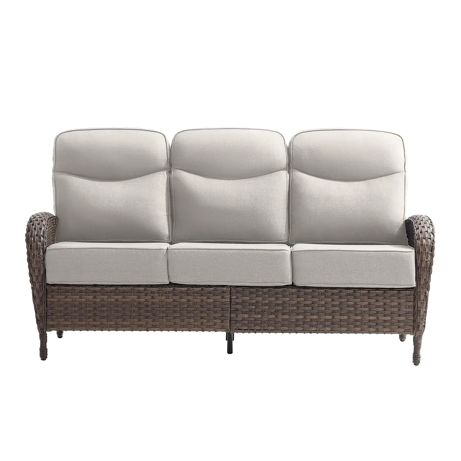High Back Heavy Duty 3-Seater Patio Sofa 6in Smile Cushions UV Brown Rattan Porch Balcony Deck Poolside Garden,Customized
High Back Heavy Duty 3-Seater Patio Sofa 6in Smile Cushions UV Brown Rattan Porch Balcony Deck Poolside Garden,Customized