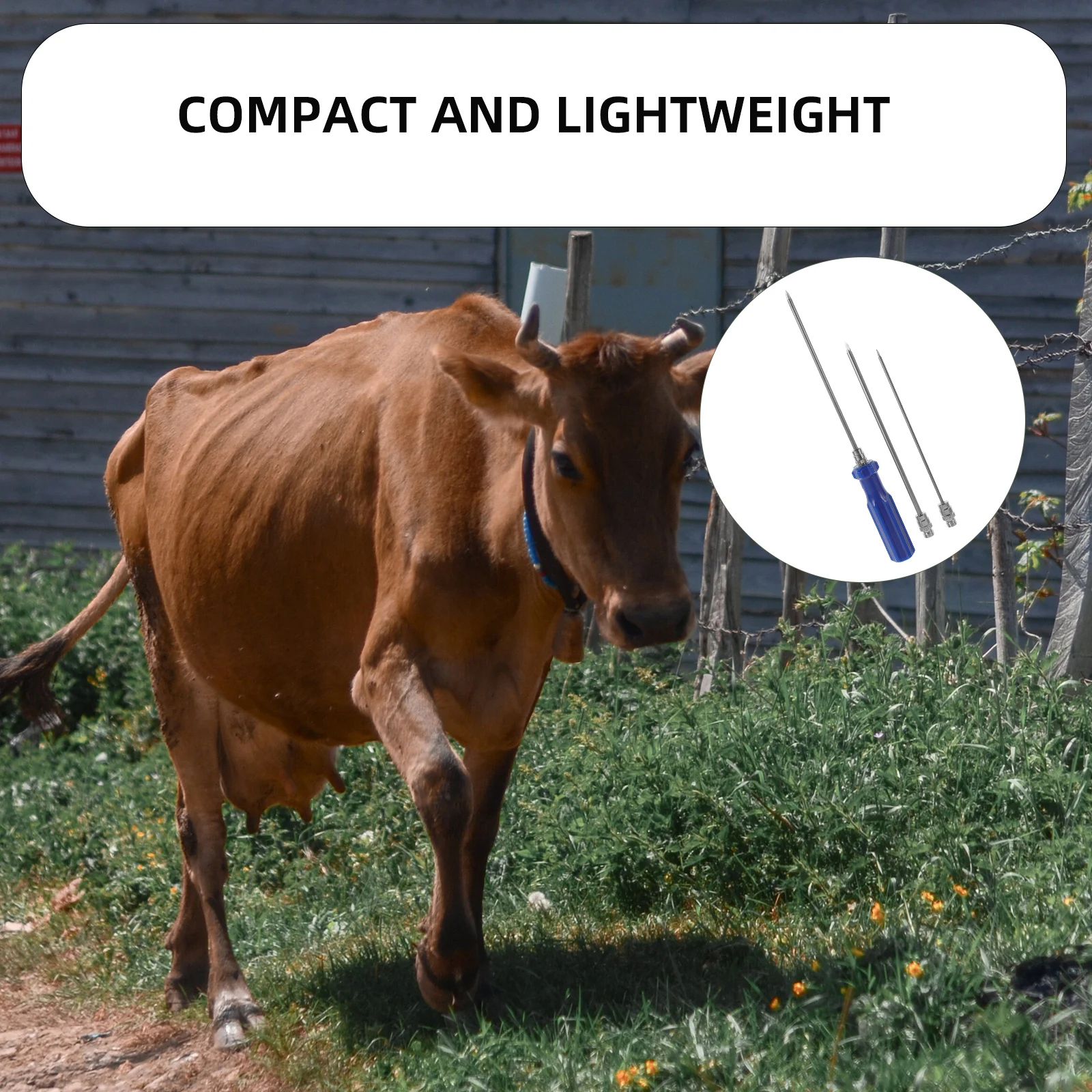 Stainless Steel Trocar Rumen Puncture Tool for Cattle Sheep Exhaust Needle Piercing Stomach Deflation Ventilating Tool Farming 
Stainless Steel Trocar Rumen Puncture Tool for Cattle Sheep Exhaust Needle Piercing Stomach Deflation Ventilating Tool Farming
