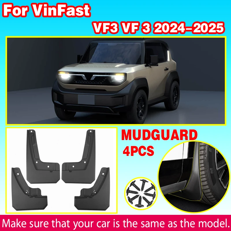 4Pcs Mudguards For VinFast VF3 VF 3 2024 2025 Mud Flaps Splash Guards MudFlaps Front Rear Fender Prevent Mud Splashing
4Pcs Mudguards For VinFast VF3 VF 3 2024 2025 Mud Flaps Splash Guards MudFlaps Front Rear Fender Prevent Mud Splashing