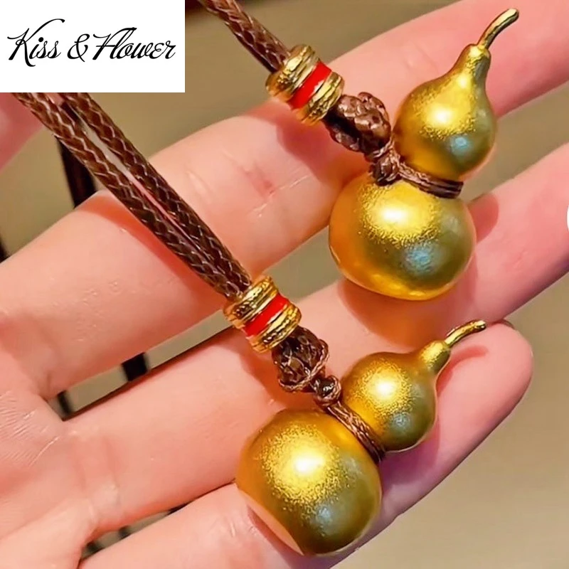 KISS&FLOWER Gold Vintage Calabash Necklace Pendant For Women Men Wedding Party Birthday Christmas Bride Mother Father Gift PD162
KISS&FLOWER Gold Vintage Calabash Necklace Pendant For Women Men Wedding Party Birthday Christmas Bride Mother Father Gift PD162