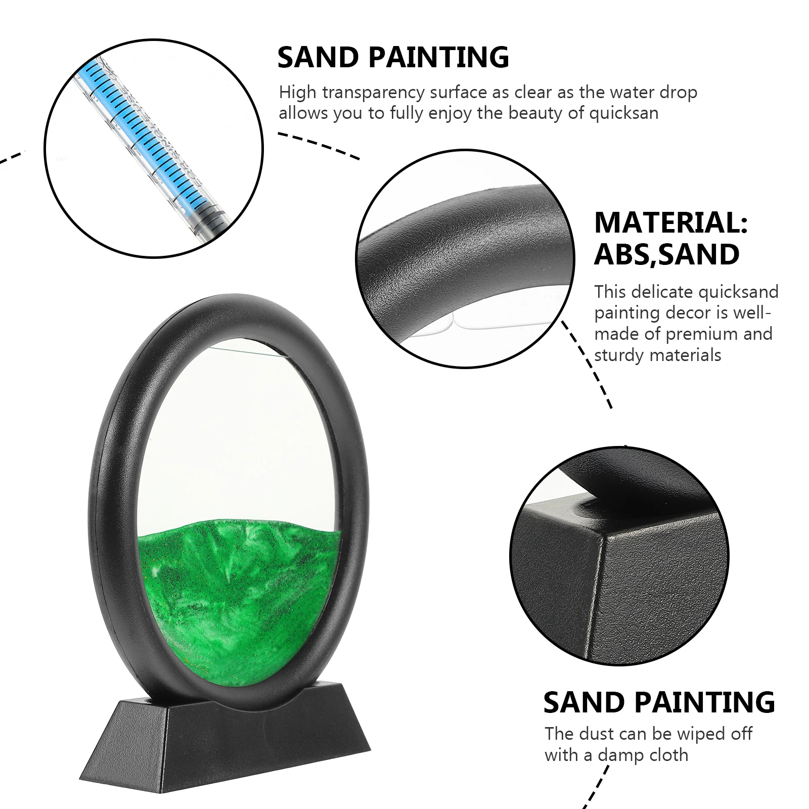 3D Hourglass Quicksand Painting Desktop Ornament Liquid Sand Decor Premium Sturdy For Office Home Wedding Gift Sand
3D Hourglass Quicksand Painting Desktop Ornament Liquid Sand Decor Premium Sturdy For Office Home Wedding Gift Sand