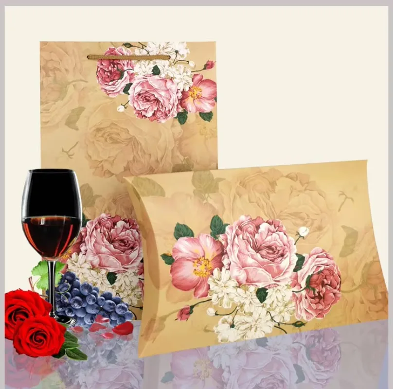 large Peony flower box gift box large kraft pillow boxes for scarf packaging, pillow shape gift boxes for wedding 10pcs/lot
large Peony flower box gift box large kraft pillow boxes for scarf packaging, pillow shape gift boxes for wedding 10pcs/lot
