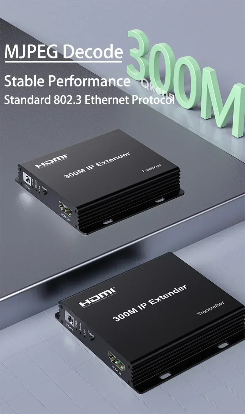 300M IP HDMI Extender Cat6 Ethernet Cable RJ45 Network 1080p Video Transmitter and Receiver for PS4 Camera PC To TV Projector
300M IP HDMI Extender Cat6 Ethernet Cable RJ45 Network 1080p Video Transmitter and Receiver for PS4 Camera PC To TV Projector