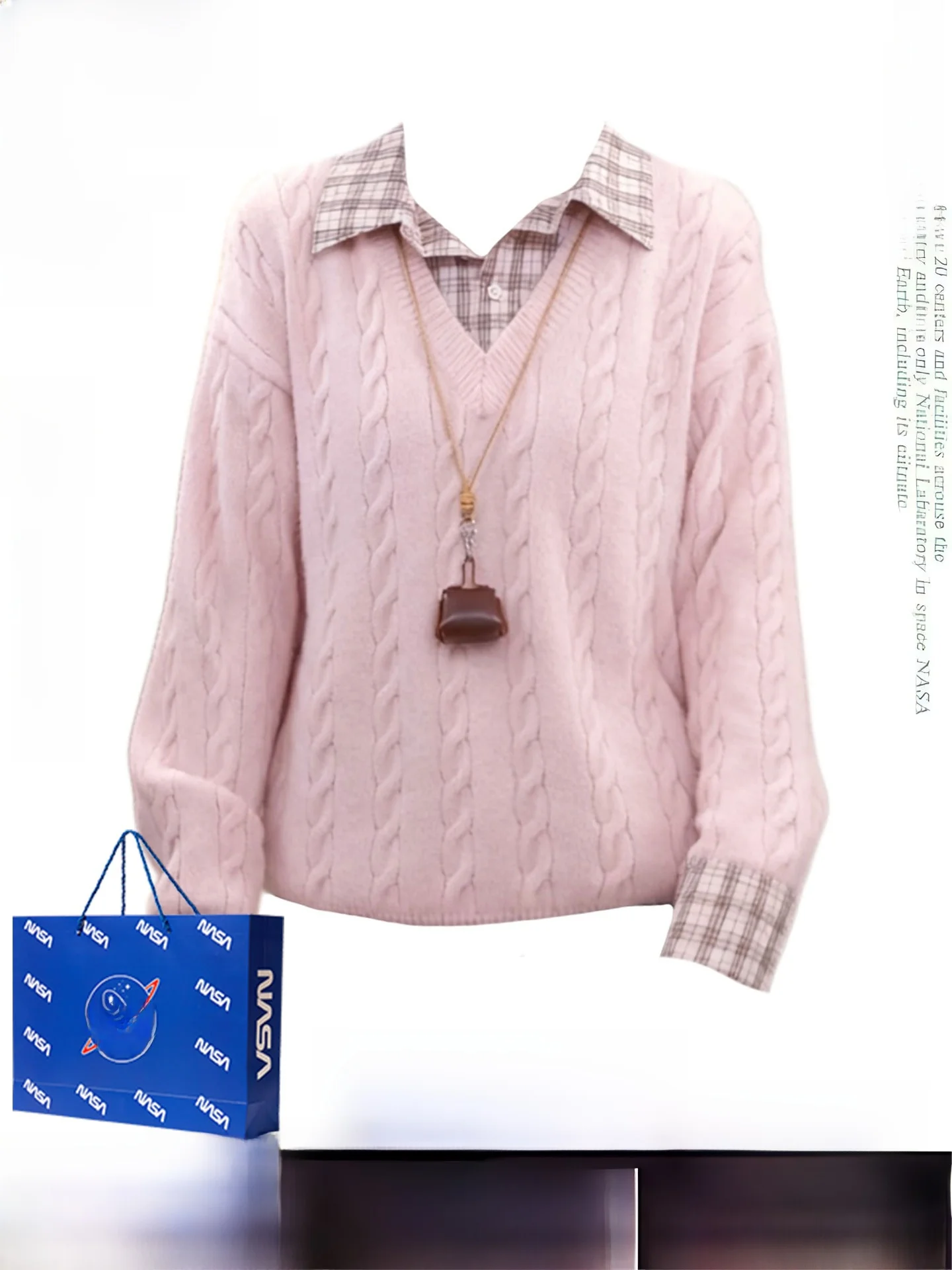 Sweet Sle Pink Twisted Knit Sweater Women's Faion 2025 New Winter Top Casual Loose Fit Long Sve Collar Polyester
Sweet Sle Pink Twisted Knit Sweater Women's Faion 2025 New Winter Top Casual Loose Fit Long Sve Collar Polyester