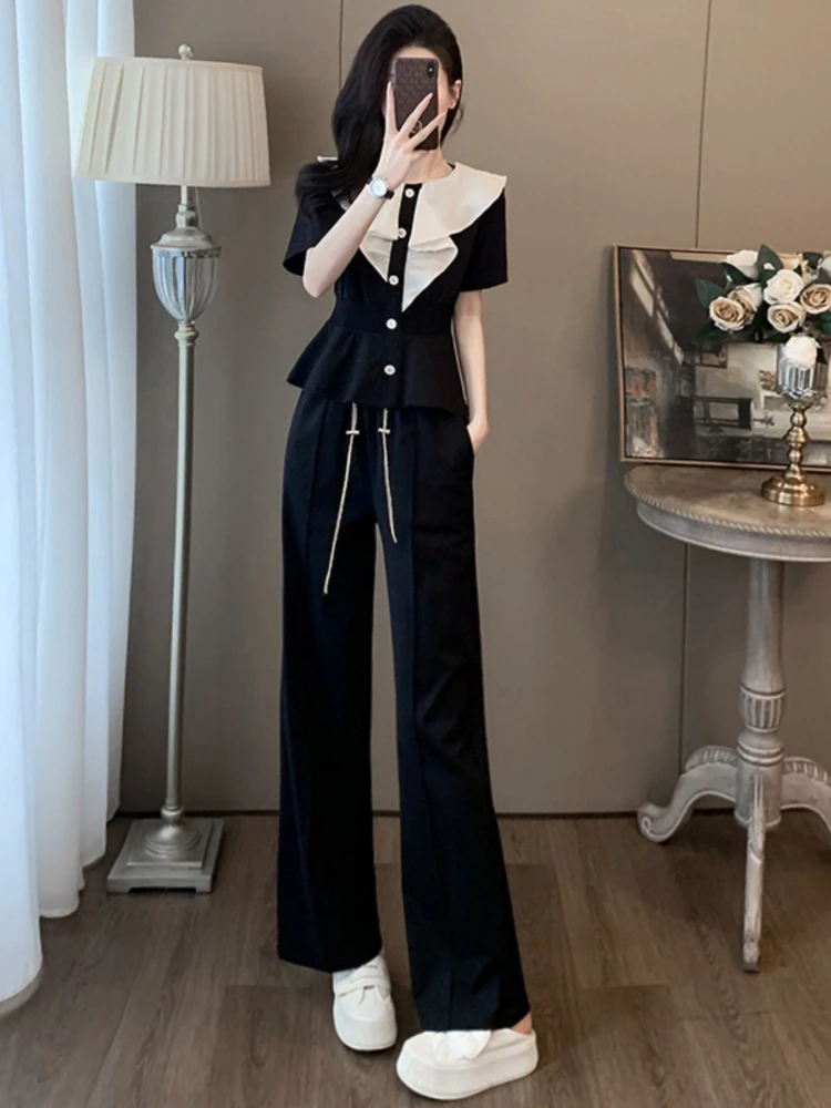 2 Piece Sets Womens Outfits Spring Blouse Women Shirt Long Sleeve High Waist Pants Wide Leg Womens Trousers Two Piece Set Formal
2 Piece Sets Womens Outfits Spring Blouse Women Shirt Long Sleeve High Waist Pants Wide Leg Womens Trousers Two Piece Set Formal