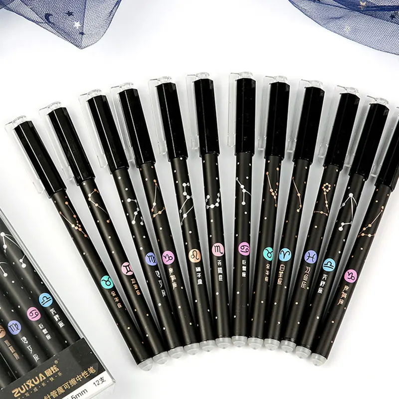 24Pcs Constellation Erasable Gel Pens 12 Constellation Ballpoint Pens For School Office Writing Tools 0.5 Mm Black Blue Ink
24Pcs Constellation Erasable Gel Pens 12 Constellation Ballpoint Pens For School Office Writing Tools 0.5 Mm Black Blue Ink