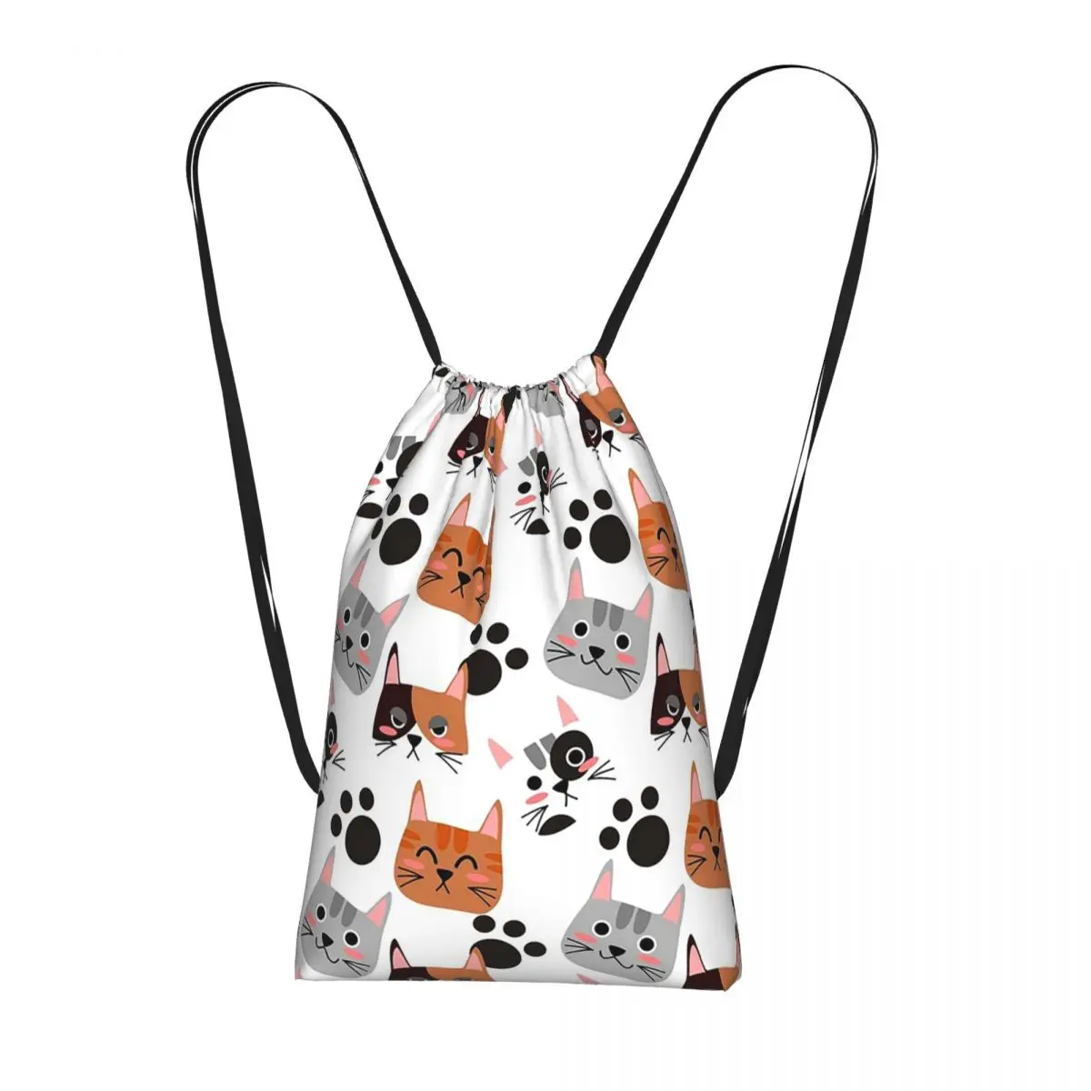 Cartoon Cat Face And Paw Pattern Backpacks Casual Drawstring Bundle Pocket Sports Bag Book Bags for Man Woman School
Cartoon Cat Face And Paw Pattern Backpacks Casual Drawstring Bundle Pocket Sports Bag Book Bags for Man Woman School