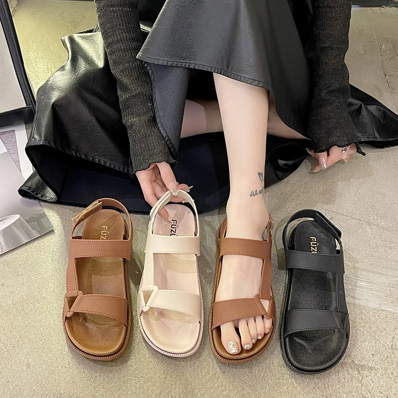 Summer New Women's Sandals - Solid Color, Single Strap, Open Toe, Velcro Closure, Flat Sandals - Perfect for Beach and Pool
Summer New Women's Sandals - Solid Color, Single Strap, Open Toe, Velcro Closure, Flat Sandals - Perfect for Beach and Pool