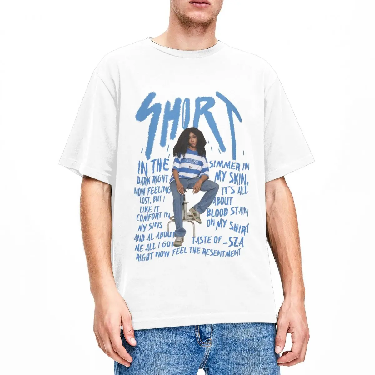 Men Rapper Sza Prints T Shirt 100% Cotton Clothing Funny Short Sleeve Round Collar Tees Summer T-Shirt
Men Rapper Sza Prints T Shirt 100% Cotton Clothing Funny Short Sleeve Round Collar Tees Summer T-Shirt