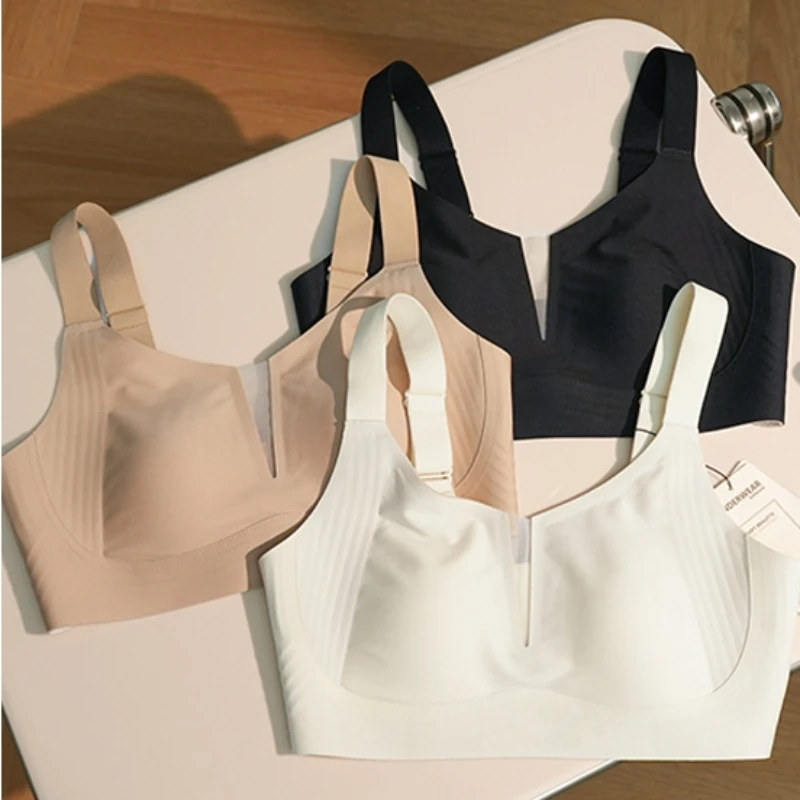 Summer New Style Lightweight and Seamless Lingerie for Women Silk Basic Style Solid ColorBra Push Up Anti-gravity Underwear
Summer New Style Lightweight and Seamless Lingerie for Women Silk Basic Style Solid ColorBra Push Up Anti-gravity Underwear