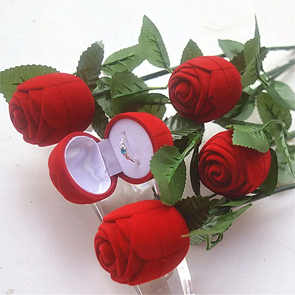 2Pcs Creative Romantic Wedding Ring Holder Engagement Earrings Rose Flower Ring Box Storage Organizer Ring Bearer Case Wedding
2Pcs Creative Romantic Wedding Ring Holder Engagement Earrings Rose Flower Ring Box Storage Organizer Ring Bearer Case Wedding
