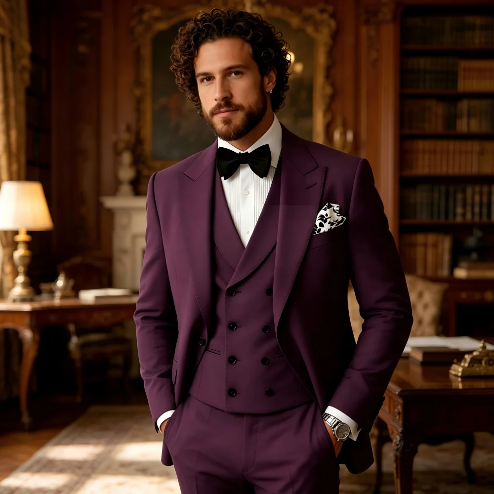 High-Quality Men's Suit Set for Wedding Banquet Customized Godfather Elegant Clothes Night Dinner Formal Wear
High-Quality Men's Suit Set for Wedding Banquet Customized Godfather Elegant Clothes Night Dinner Formal Wear